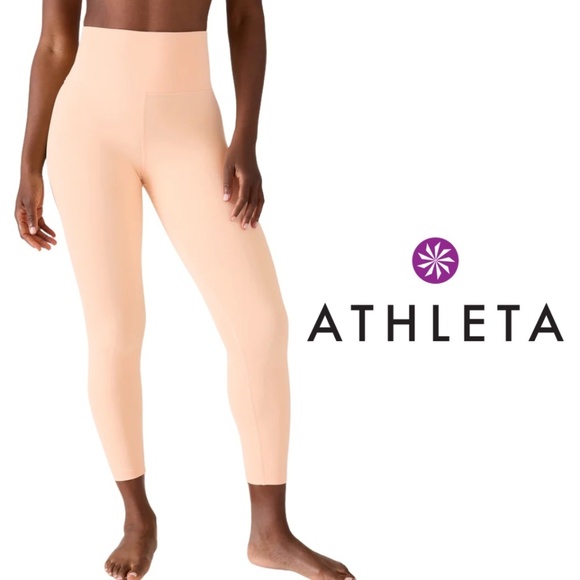 Athleta Ultra High Rise Elation 7/8 Tight Carnation Peach - Size Small - Picture 1 of 12